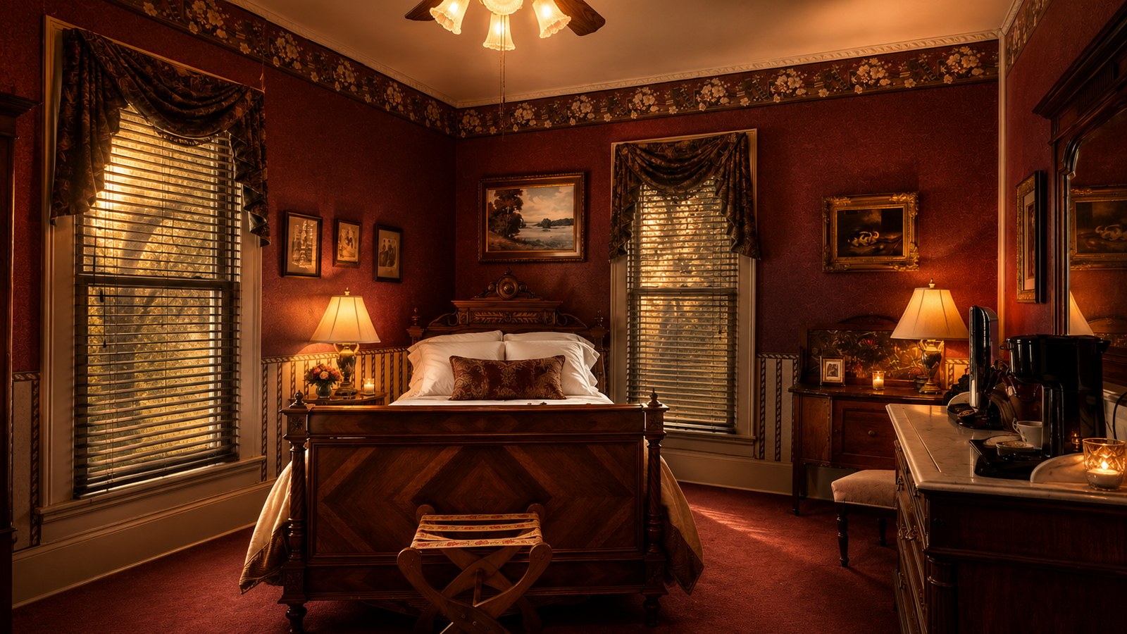 James Butler Bonham Suite historic Victorian room Bonham TX