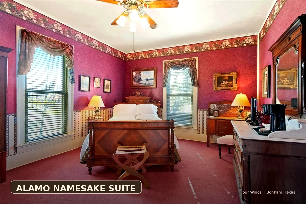 James Butler Bonham Suite historic Victorian room Bonham TX