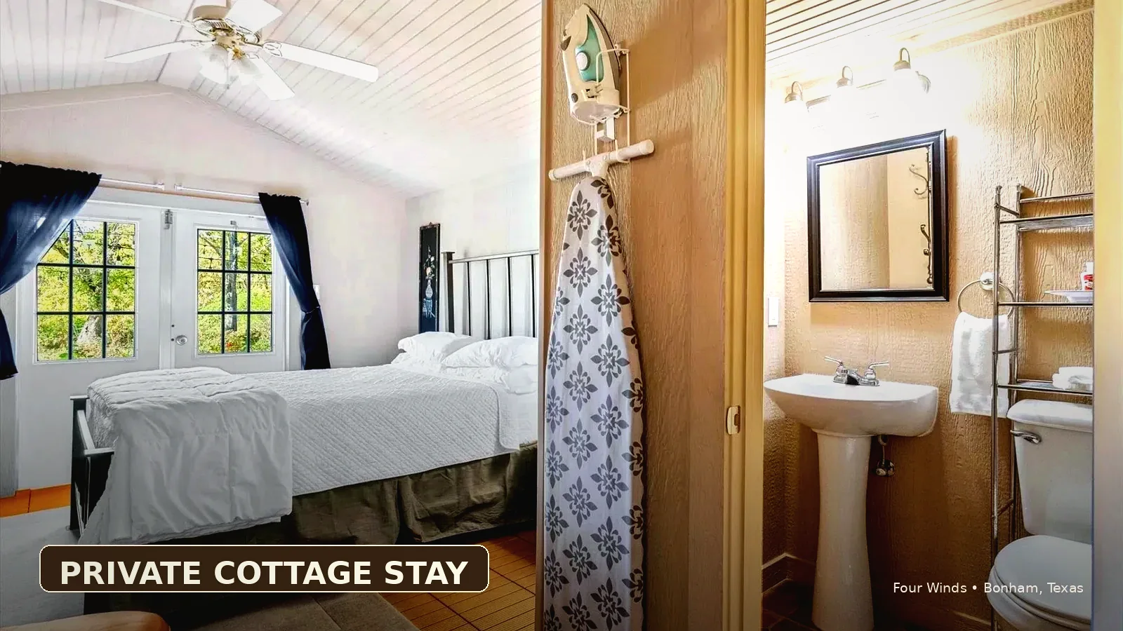 Burke Trammell Cottage bedroom Four Winds Bonham TX