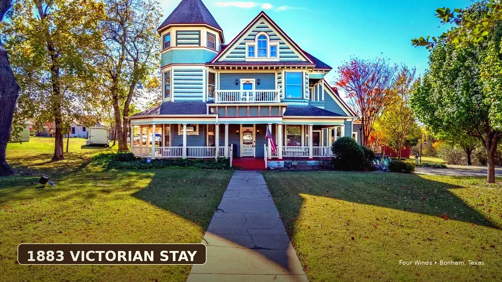 Four Winds Victorian exterior weekend getaway Bonham TX